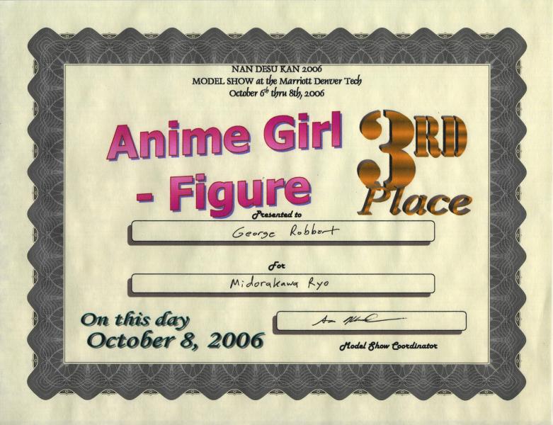 3rd Place, Anime Girl at NDK 2006