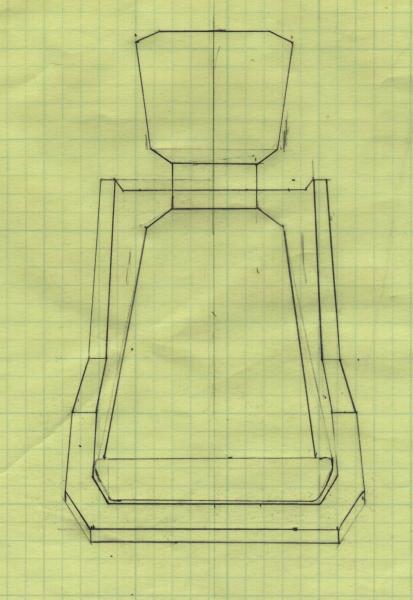 First we began with some dimentional sketches of the chair